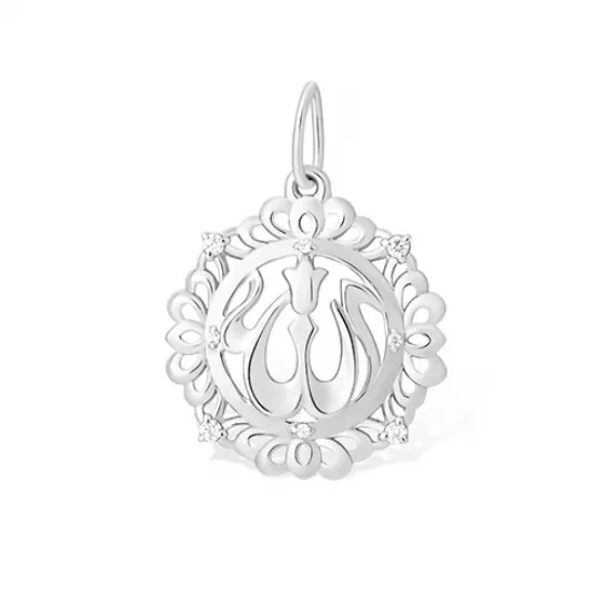 Подвеска с фианитом из серебра