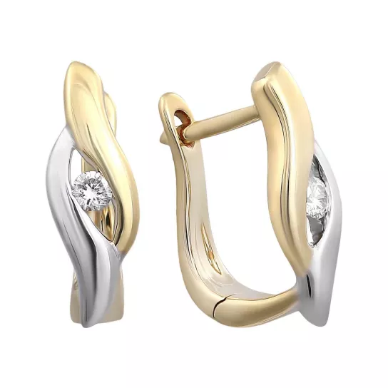 Серьги с бриллиантами из золота