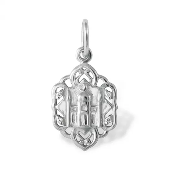 Подвеска с фианитом из серебра