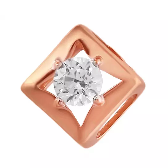 Подвеска с фианитом из золота