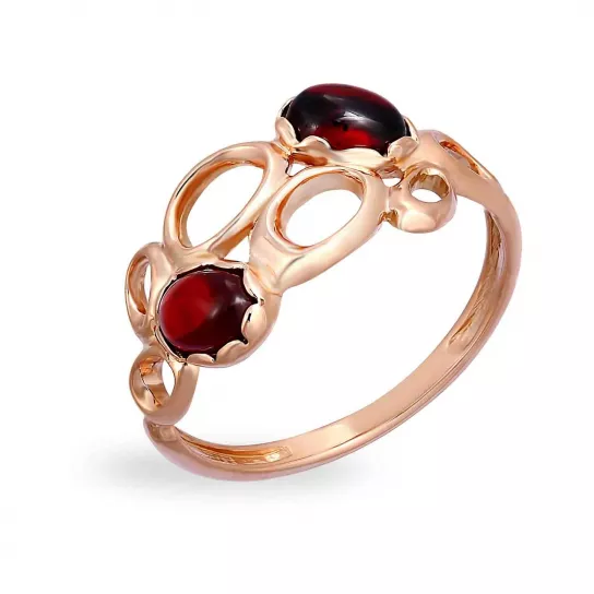 Кольцо с гранатом из золота