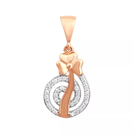 Подвеска с фианитом из золота