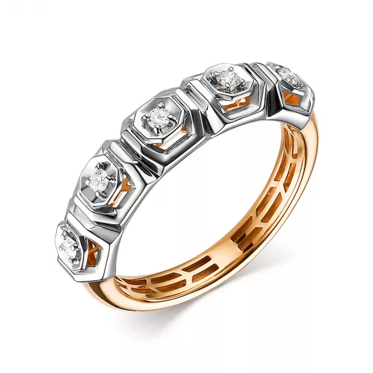 Кольцо с бриллиантами из золота