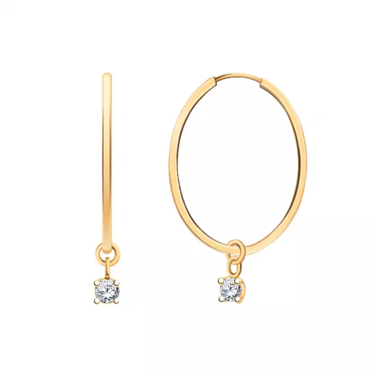 Серьги-конго из золота