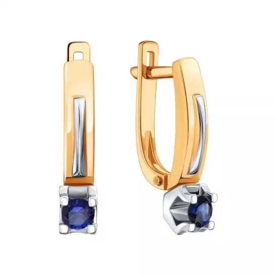 Серьги с сапфиром из золота