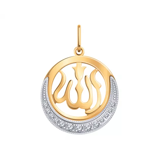 Подвеска с фианитом из золота