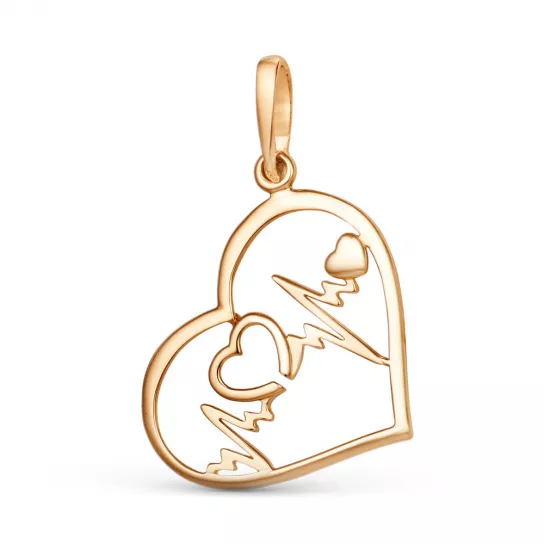 Подвеска с фианитом из золота