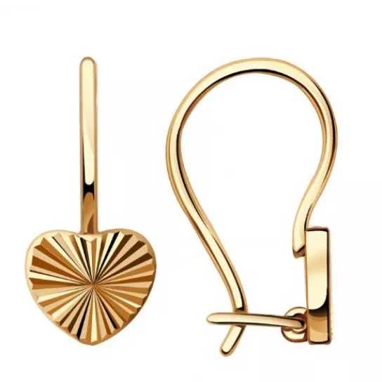 Серьги детские из золота