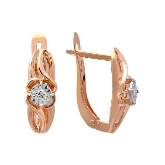 Серьги с бриллиантами из золота