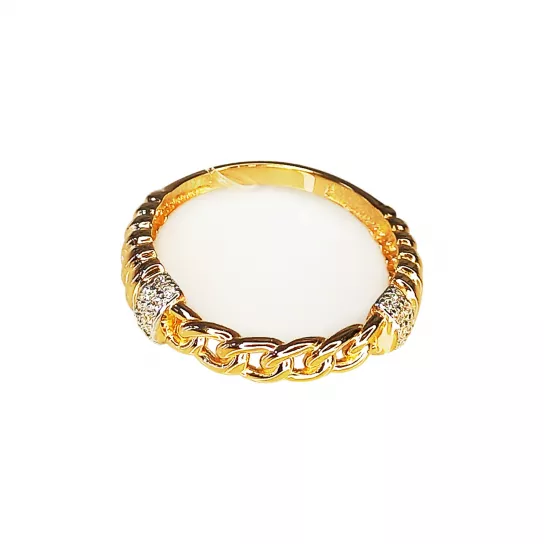 Кольцо с фианитом из золота