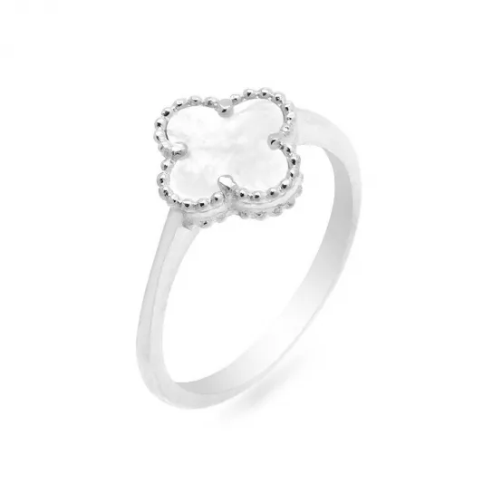 Кольцо с перламутром из серебра