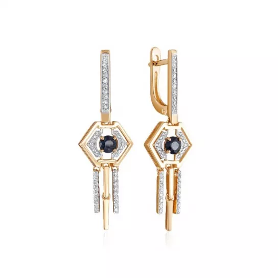 Серьги с бриллиантами из золота