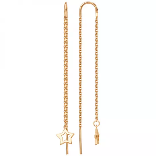 Серьги-продевки из золота