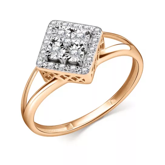 Кольцо с бриллиантами из золота