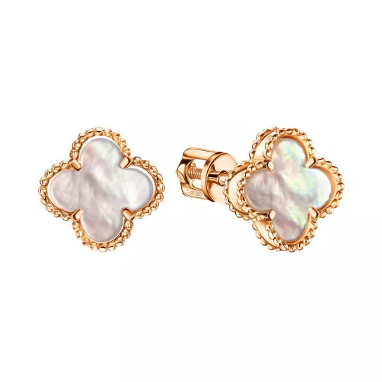 Серьги с перламутром из золота