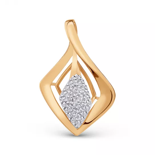 Подвеска с фианитом из золота