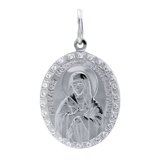 Подвеска с фианитом из серебра