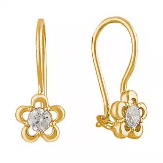Серьги детские из золота