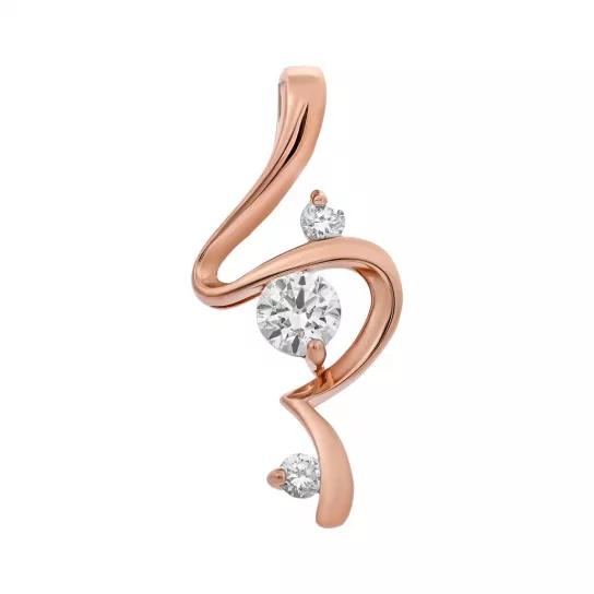 Подвеска с фианитом из золота